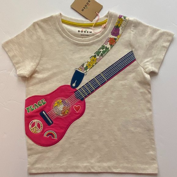 NWT Mini Boden SWIFTIE Pink Guitar T-Shirt 6/7 - Picture 6 of 7